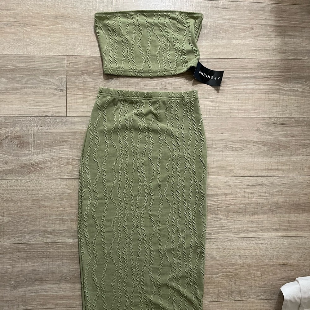 Two piece skirt and top. Maxi skirt and tube top